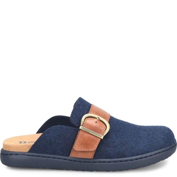 Born | For Women Lia Clogs - Navy Felt Combo (Blue)