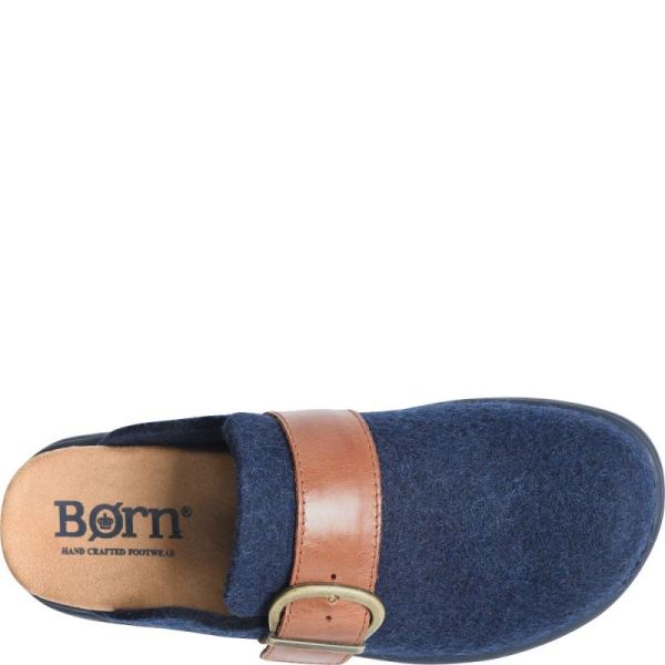 Born | For Women Lia Clogs - Navy Felt Combo (Blue)