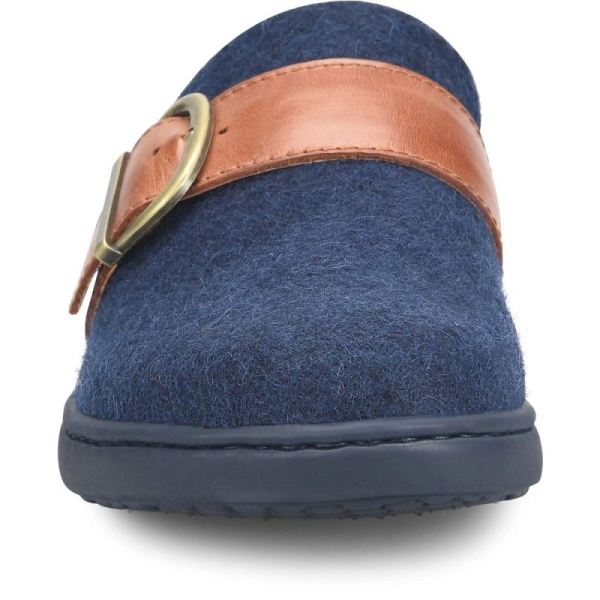 Born | For Women Lia Clogs - Navy Felt Combo (Blue)