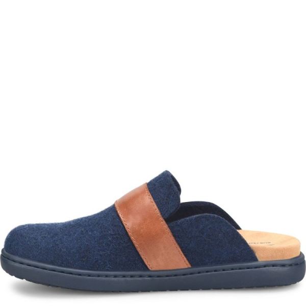 Born | For Women Lia Clogs - Navy Felt Combo (Blue)