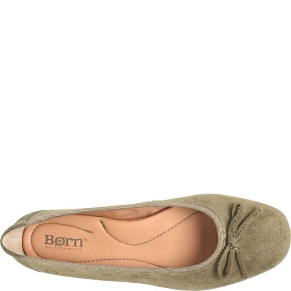 Born | For Women Brin Flats - Army Suede (Green)