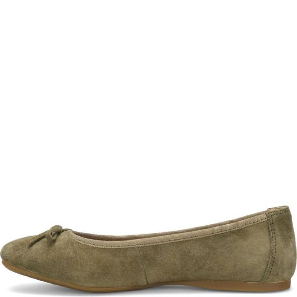 Born | For Women Brin Flats - Army Suede (Green)