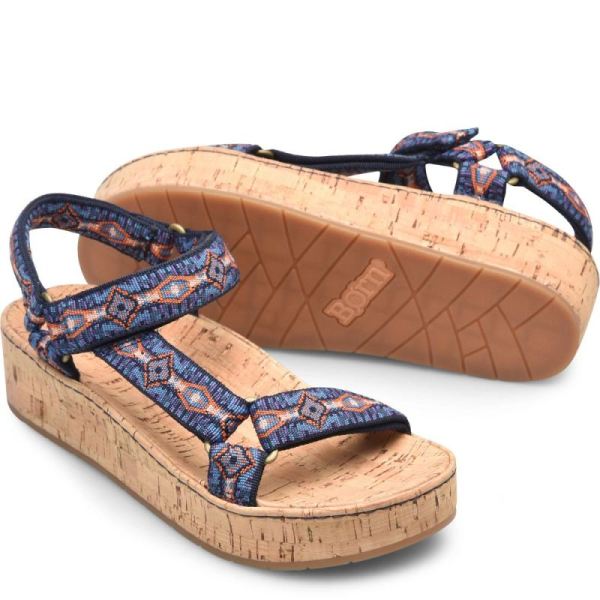 Born | For Women Sirena Sandals - Navy Fabric (Multicolor)