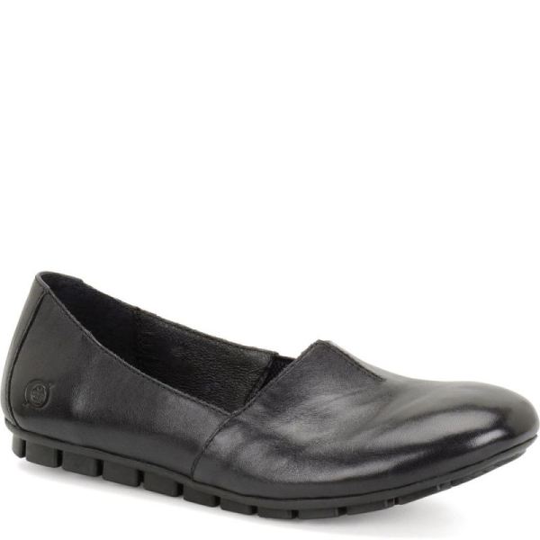 Born | For Women Sebra Flats - Black Leather (Black)