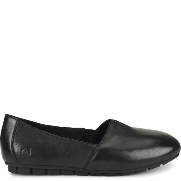 Born | For Women Sebra Flats - Black Leather (Black)