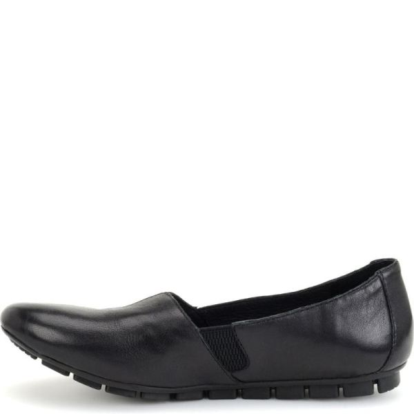 Born | For Women Sebra Flats - Black Leather (Black)