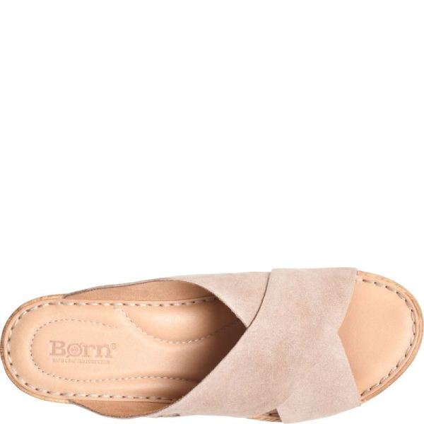 Born | For Women Nora Sandals - Cream Visone Suede (Tan)