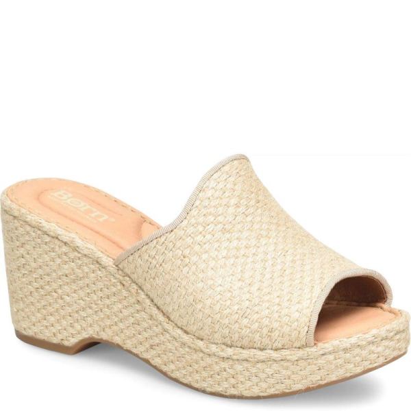 Born | For Women Lilah Raffia Sandals - Natural Raffia (Tan)