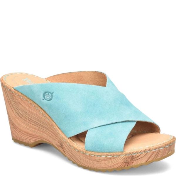 Born | For Women Nora Sandals - Turquoise Turchese Suede (Green)