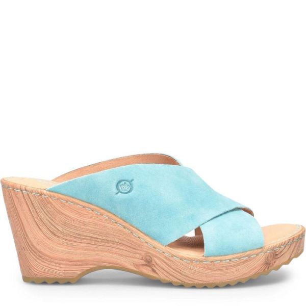 Born | For Women Nora Sandals - Turquoise Turchese Suede (Green)