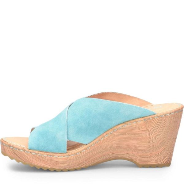 Born | For Women Nora Sandals - Turquoise Turchese Suede (Green)