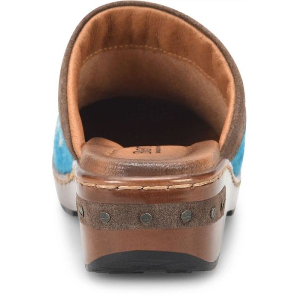 Born | For Women Bandy Blanket Clogs - Turquoise Blanket Combo (Blue)