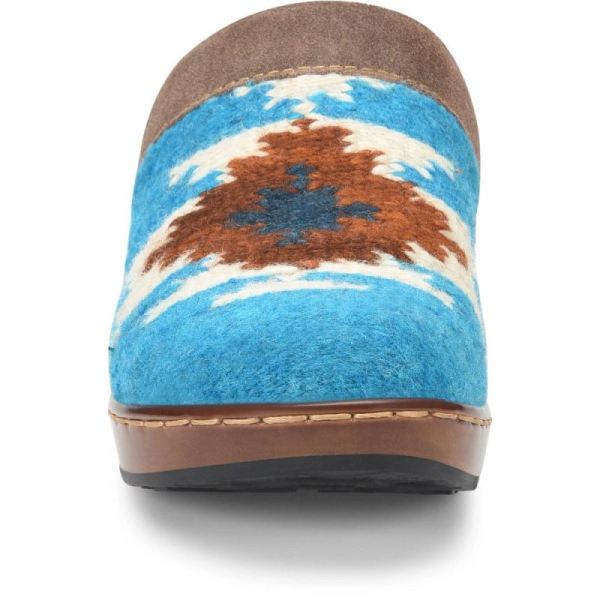 Born | For Women Bandy Blanket Clogs - Turquoise Blanket Combo (Blue)