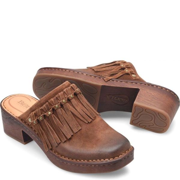 Born | For Women Harmony Clogs - Glazed Ginger Distressed (Brown)