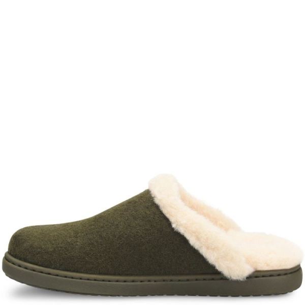 Born | For Women Zoe Clogs - Dark Military Wool Combo (Green)