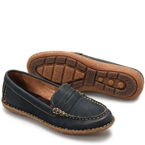 Born | For Women Nerina Slip-Ons & Lace-Ups - Navy Sailor Nubuck (Blue)