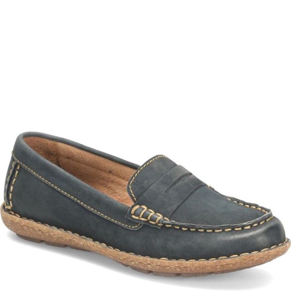 Born | For Women Nerina Slip-Ons & Lace-Ups - Navy Sailor Nubuck (Blue)