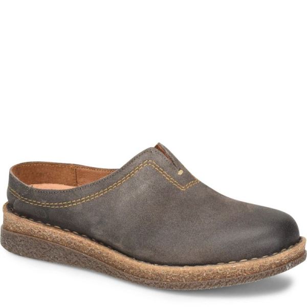 Born | For Women Seana Clogs - Dark Concrete Distressed (Grey)