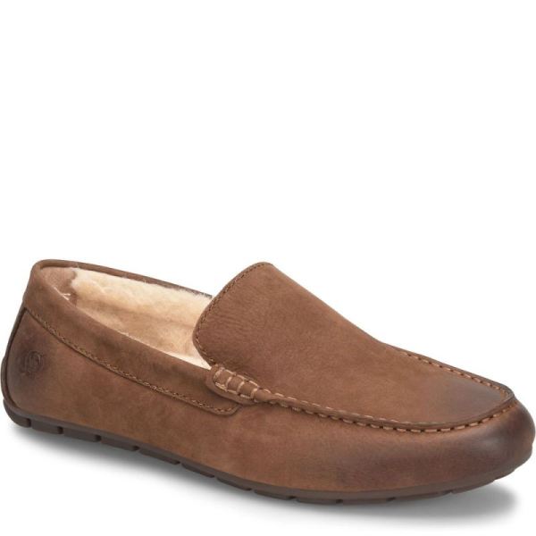 Born | For Men Allan Shearling Slippers - Carafe Nubuck (Brown)