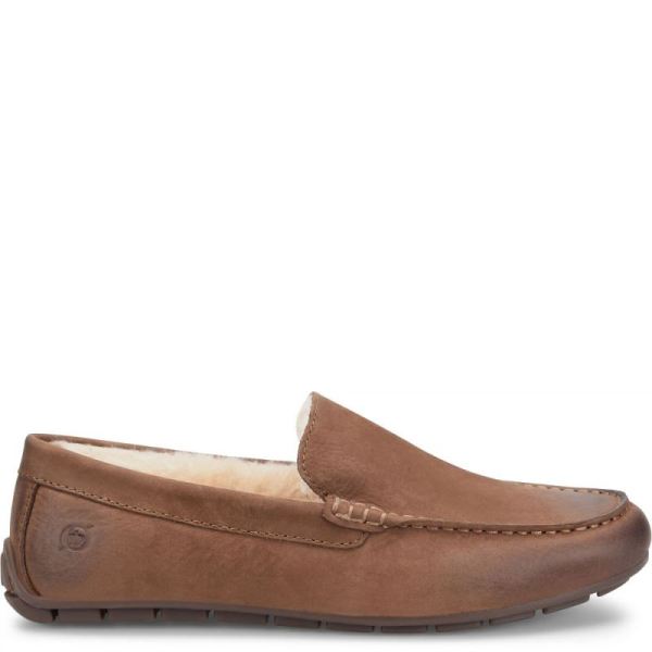 Born | For Men Allan Shearling Slippers - Carafe Nubuck (Brown)