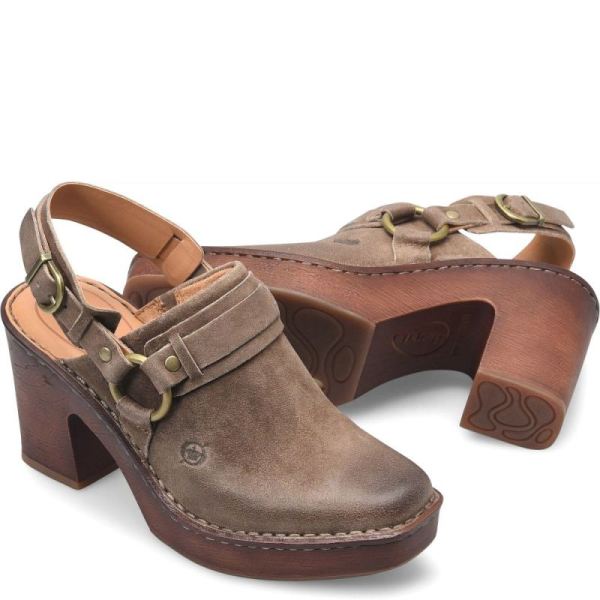 Born | For Women Hudson Clogs - Taupe Distressed (Tan)