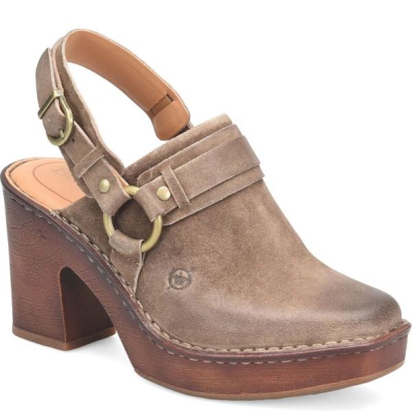 Born | For Women Hudson Clogs - Taupe Distressed (Tan)