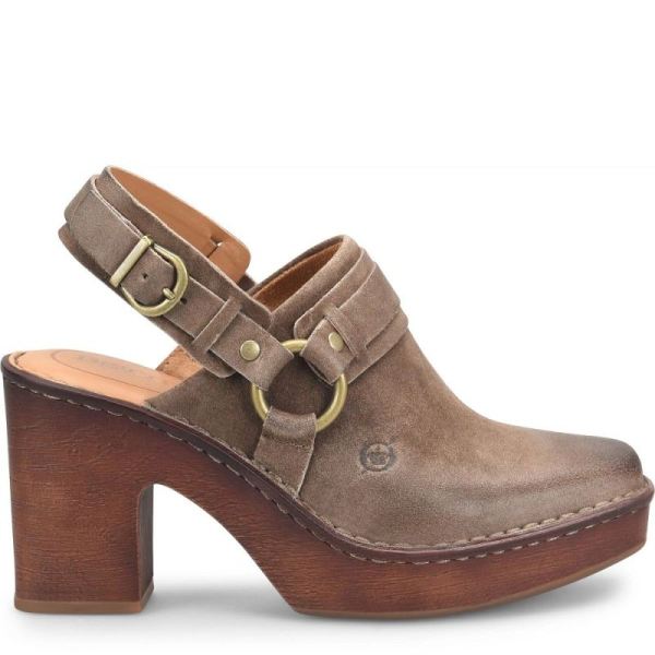 Born | For Women Hudson Clogs - Taupe Distressed (Tan)