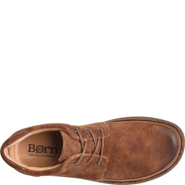 Born | For Men Nigel 3-Eye Slip-Ons & Lace-Ups - Rust Tobacco Distressed (Brown)