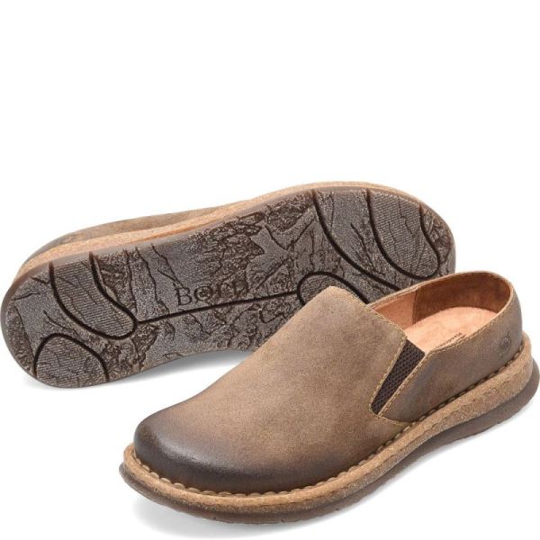 Born | For Men Bryson Clog Slip-Ons & Lace-Ups - Taupe Avola distressed (Tan)
