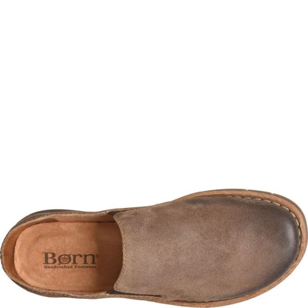 Born | For Men Bryson Clog Slip-Ons & Lace-Ups - Taupe Avola distressed (Tan)