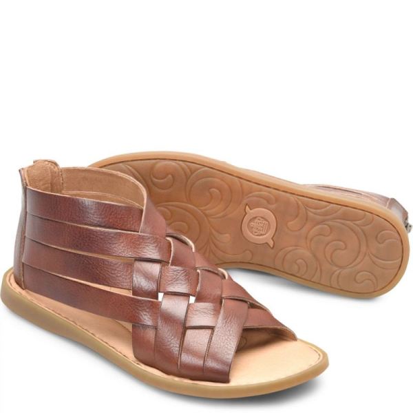 Born | For Women Iwa Woven Sandals - Dark Tan Bourbon (Brown)