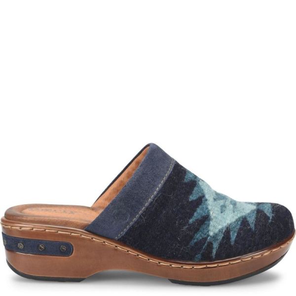 Born | For Women Bandy Blanket Clogs - Indigo Blanket Combo (Blue)