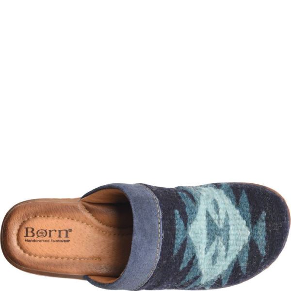 Born | For Women Bandy Blanket Clogs - Indigo Blanket Combo (Blue)