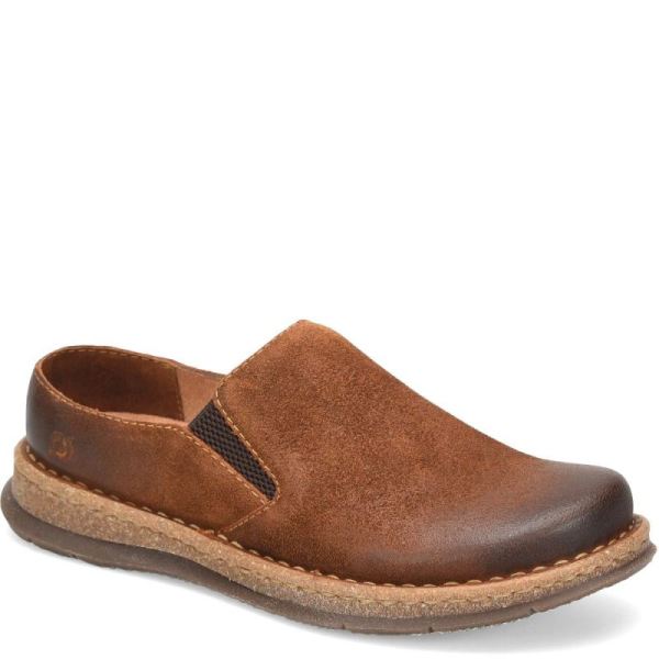 Born | For Men Bryson Clog Slip-Ons & Lace-Ups - Glazed Ginger Distressed (Brown)