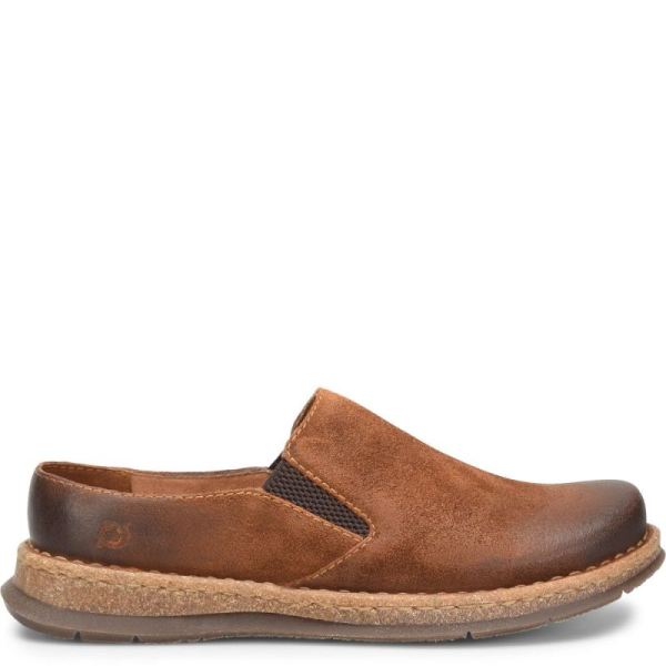 Born | For Men Bryson Clog Slip-Ons & Lace-Ups - Glazed Ginger Distressed (Brown)