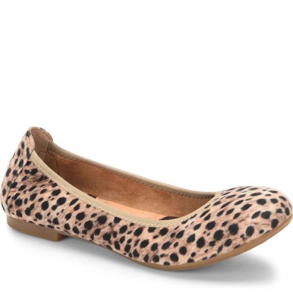 Born | For Women Julianne Flats - Black Natural Leopard (Animal Print)