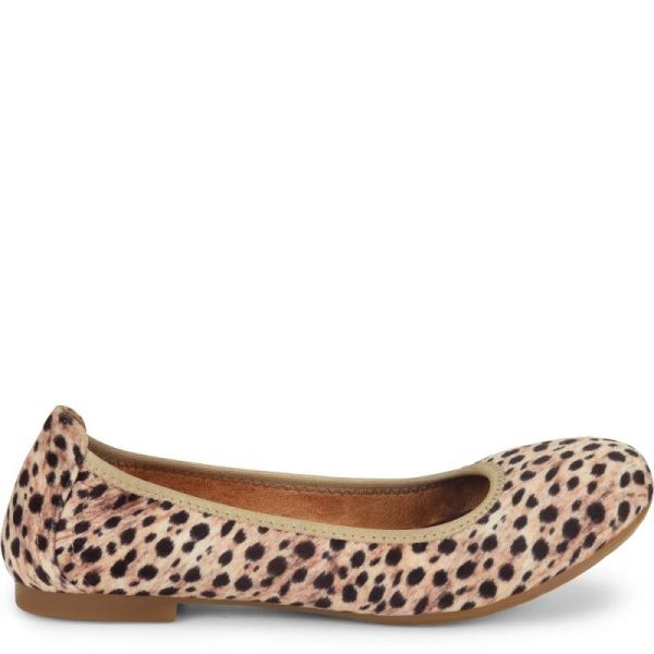 Born | For Women Julianne Flats - Black Natural Leopard (Animal Print)