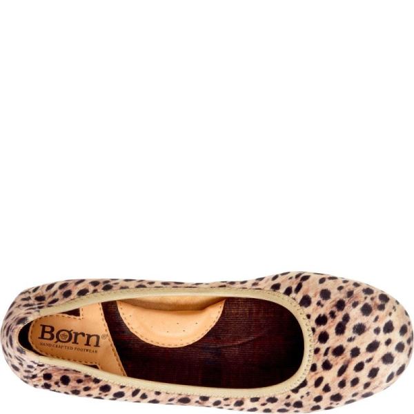 Born | For Women Julianne Flats - Black Natural Leopard (Animal Print)