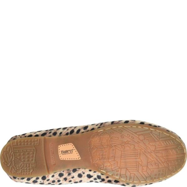 Born | For Women Julianne Flats - Black Natural Leopard (Animal Print)