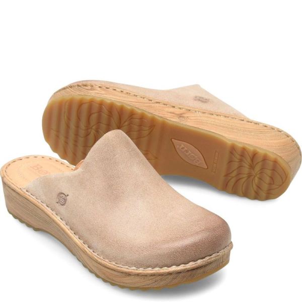 Born | For Women Andy Clogs - Cream Visone Distressed (Tan)