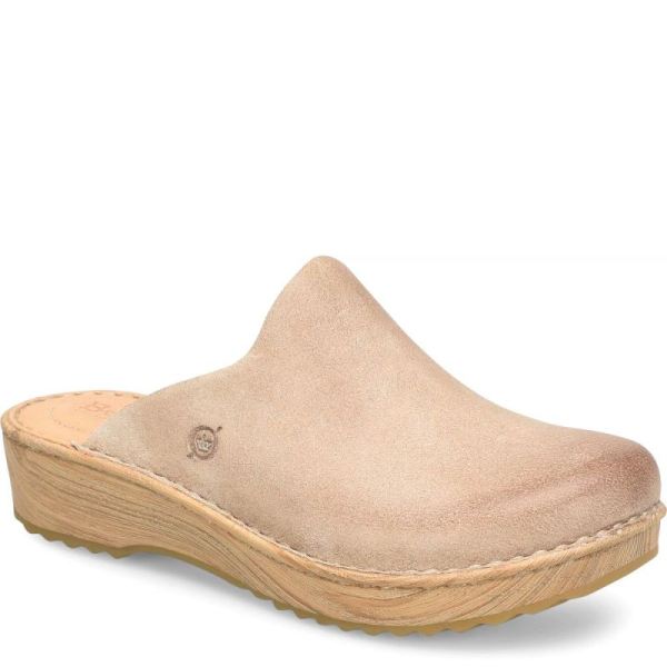 Born | For Women Andy Clogs - Cream Visone Distressed (Tan)