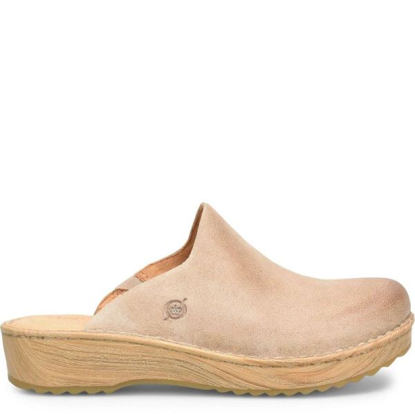 Born | For Women Andy Clogs - Cream Visone Distressed (Tan)