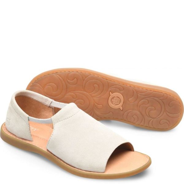 Born | For Women Cove Modern Sandals - Cream Porcellana Suede (White)