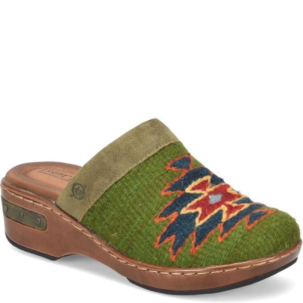 Born | For Women Bandy Blanket Clogs - Green Blanket Combo (Green)