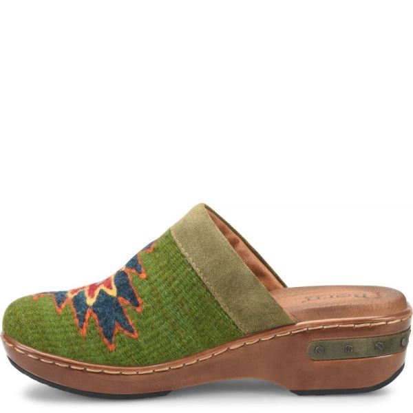 Born | For Women Bandy Blanket Clogs - Green Blanket Combo (Green)