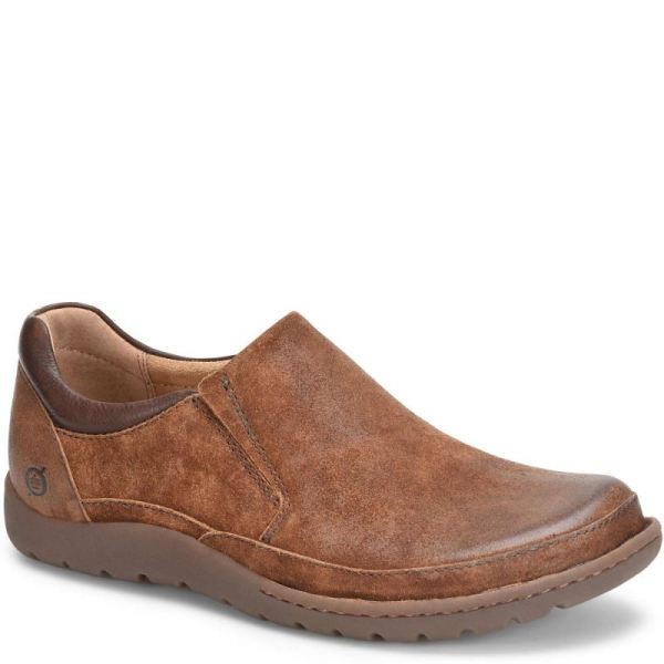 Born | For Men Nigel Slip On Slip-Ons & Lace-Ups - Rust Distressed Combo (Brown)