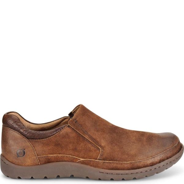 Born | For Men Nigel Slip On Slip-Ons & Lace-Ups - Rust Distressed Combo (Brown)