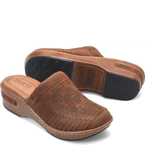 Born | For Women Yucatan Distressed Clogs - Glazed Ginger (Brown)