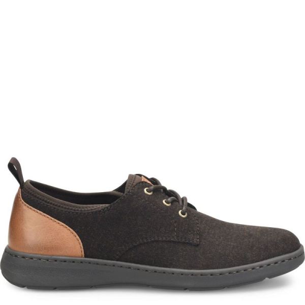 Born | For Men Marcus Slip-Ons & Lace-Ups - Dark Brown Wool Combo (Brown)