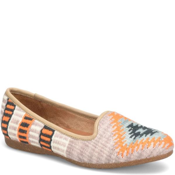 Born | For Women Giselle Flats - Taupe Cotton Fabric (Multicolor)